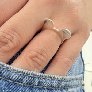 ANILLO de plata rodinada modelo "Mickey Mouse"  N°11