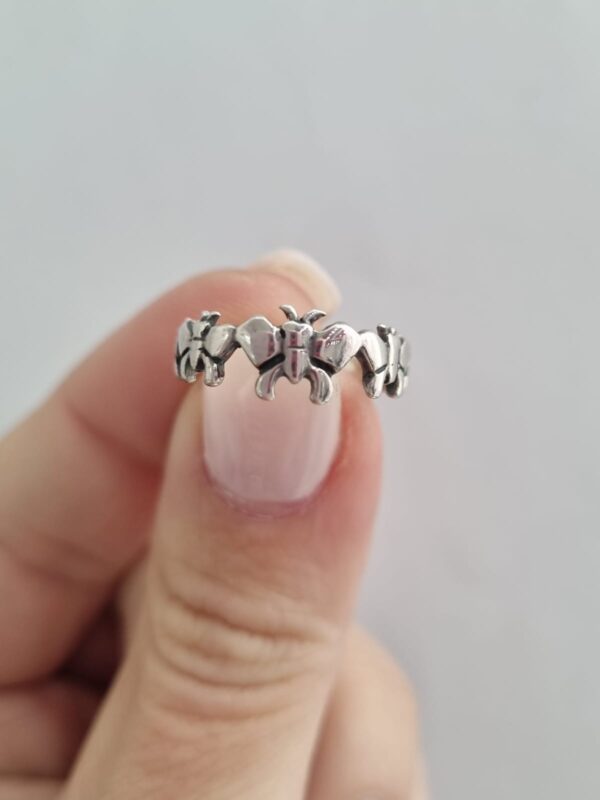 ANILLO de plata rodinada modelo "Moños"  N°11 - Image 2