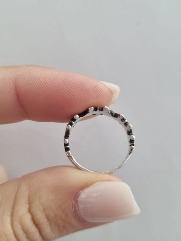 ANILLO de plata rodinada modelo "Moños"  N°11 - Image 3