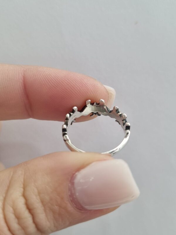 ANILLO de plata rodinada modelo "Moños"  N°11 - Image 4