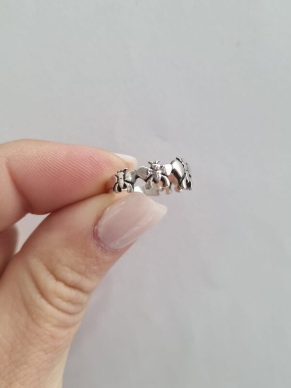 ANILLO de plata rodinada modelo "Moños"  N°11 - Image 5