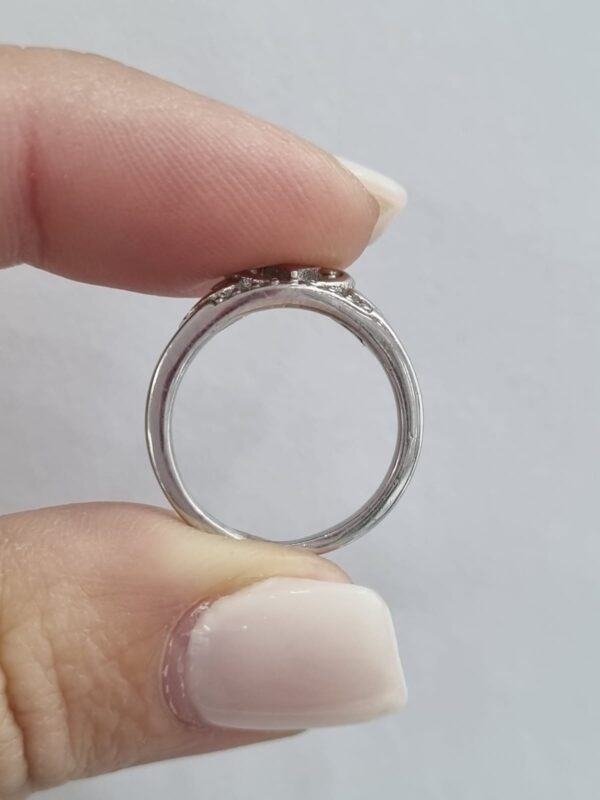 ANILLO de plata rodinada modelo "Corona" N°10 - Image 2