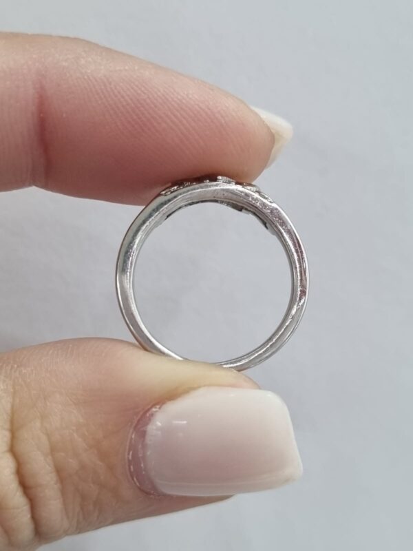 ANILLO de plata rodinada modelo "Corona" N°10 - Image 3