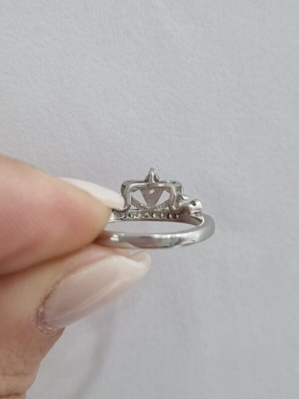 ANILLO de plata rodinada modelo "Corona" N°10 - Image 4