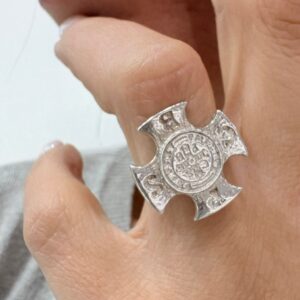 ANILLO de plata diseño SAN BENITO  N°18