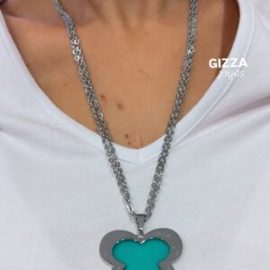 CONJUNTO de acero diseño doble cadena con MARIPOSA