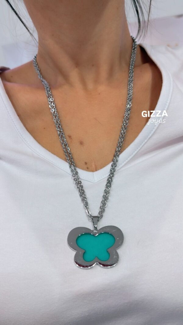 CONJUNTO de acero diseño doble cadena con MARIPOSA