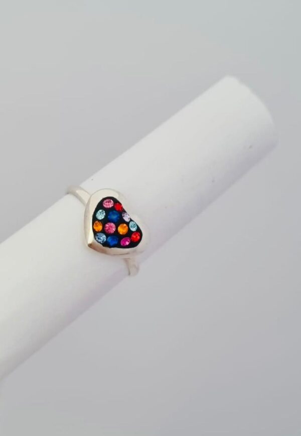 ANILLO de plata diseño "CORAZÓN"  N°13