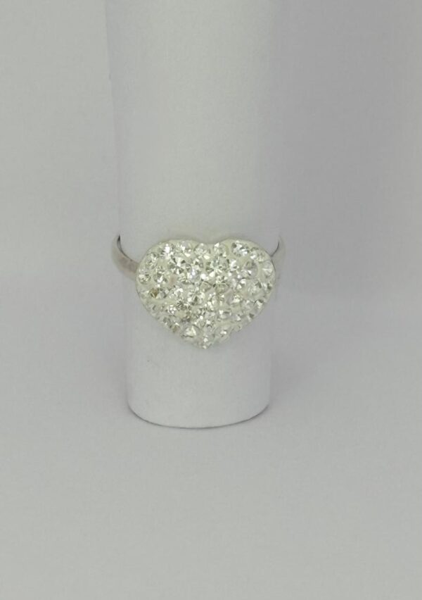 ANILLO de plata diseño "CORAZÓN"  N°13