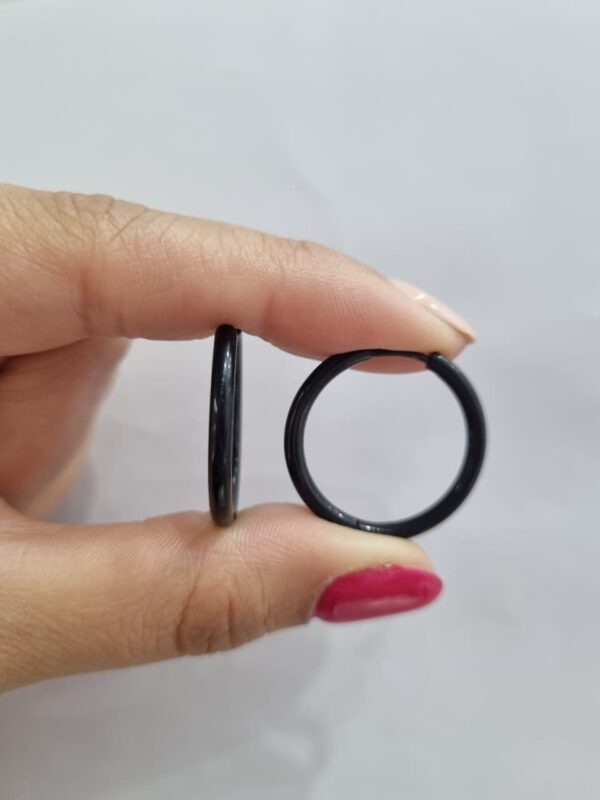 AROS DE ACERO NEGRO MODELO CUBANOS 2CM - Image 3