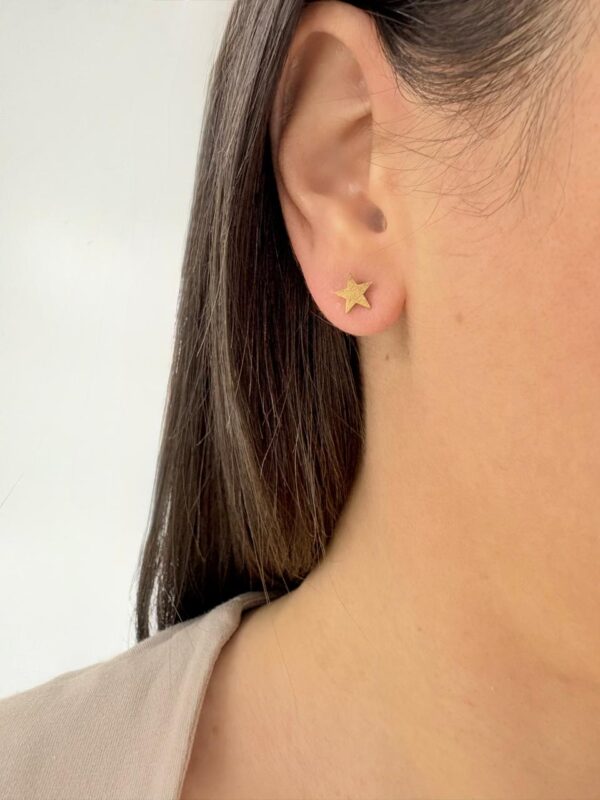 AROS DE ACERO DORADO MODELO ESTRELLA