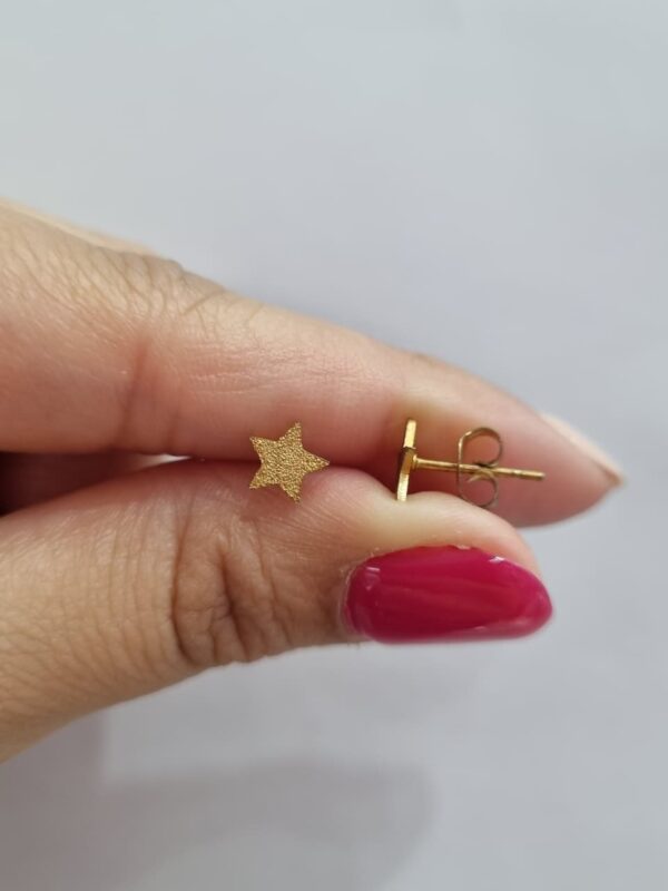 AROS DE ACERO DORADO MODELO ESTRELLA - Image 2