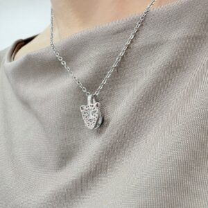 CONJUNTO de acero diseño PANTERA con piedra