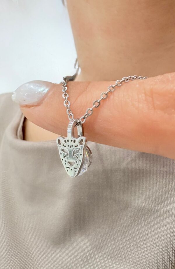 CONJUNTO de acero diseño PANTERA con piedra - Image 4