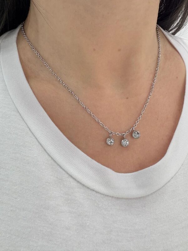 CONJUNTO de acero con dijes redondos colgantes - Image 2