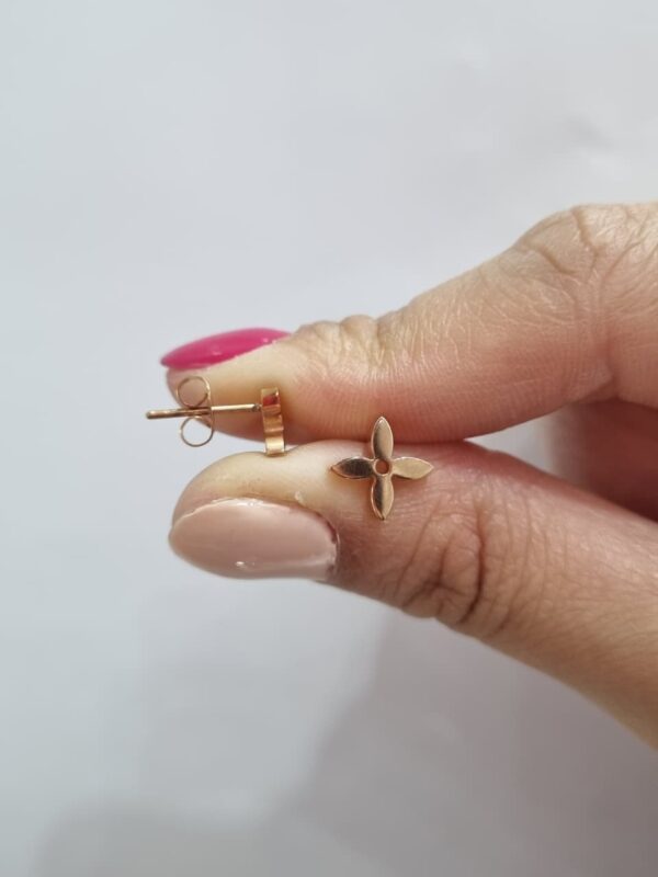 AROS DE ACERO ROSE MODELO FLOR - Image 3