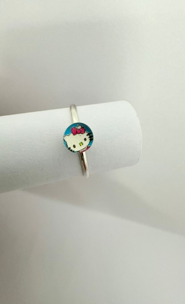 ANILLO de plata para nena con diseño "Hello Kitty"  N°11