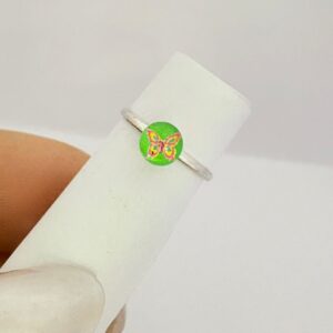 ANILLO de plata para nena con diseño "MARIPOSA"  N°3