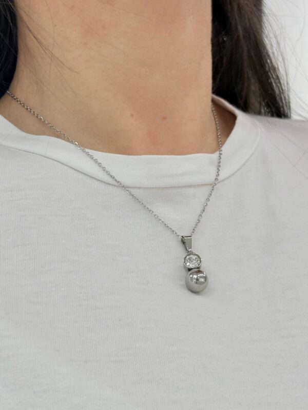 CONJUNTO de acero modelo con dije "DOBLE" - Image 3