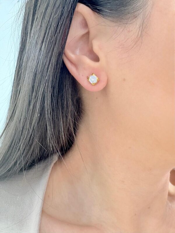 AROS DE ACERO DORADO MODELO CUADRADOS