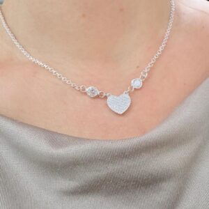 CONJUNTO de plata con CORAZÓN