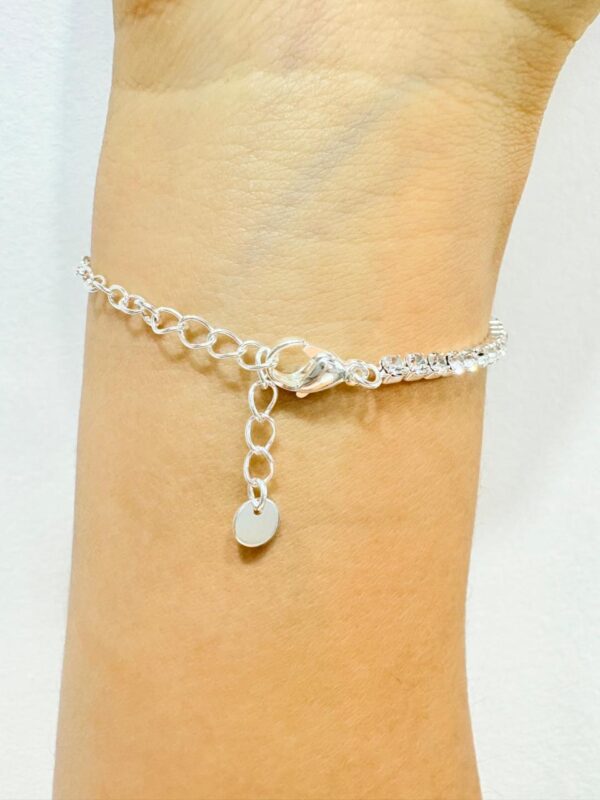 PULSERA de acero blanco diseño "corazón rosa" - Image 3
