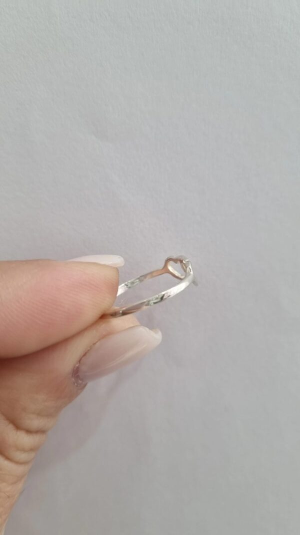 ANILLO de plata diseño "Corazones calados"  N°11 - Image 2