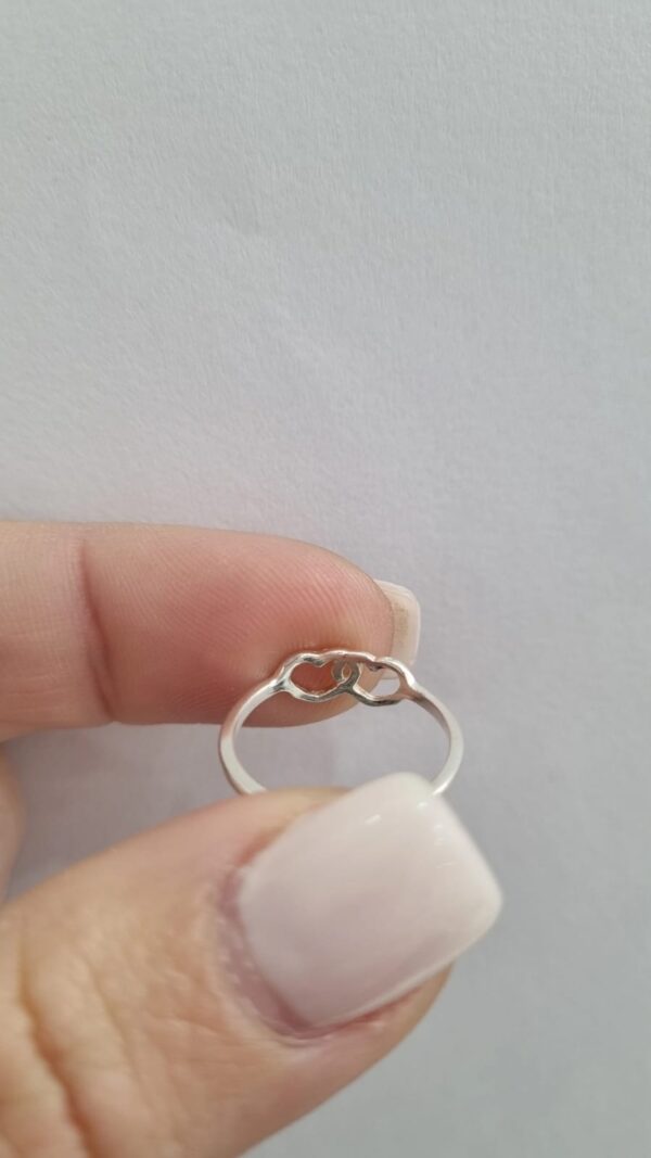 ANILLO de plata diseño "Corazones calados"  N°11 - Image 3