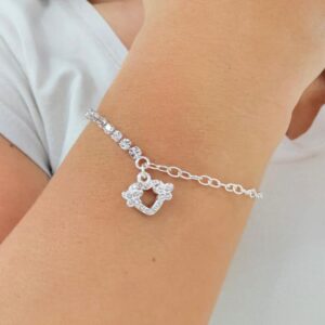 PULSERA de acero blanco diseño "corazón"