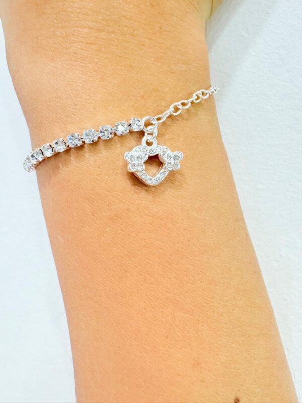 PULSERA de acero blanco diseño "corazón" - Image 3