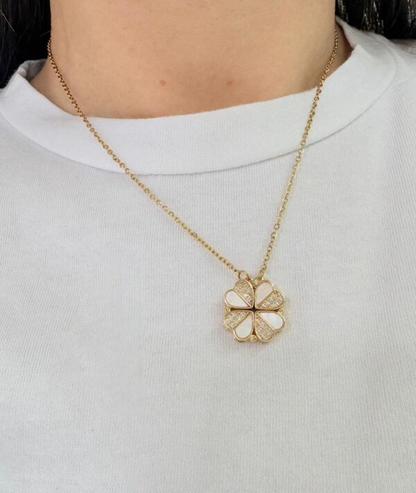 CONJUNTO de acero dorado diseño "TREBOL" - Image 3