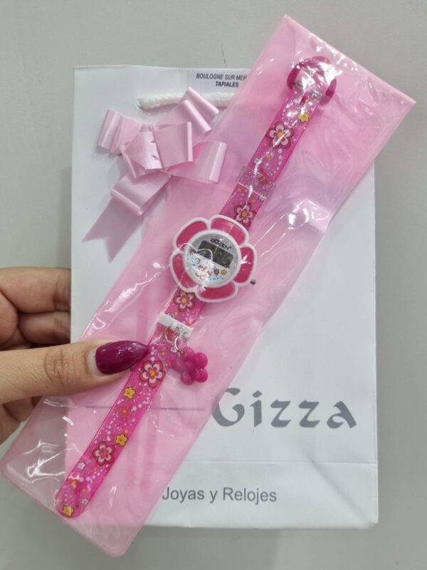 RELOJ PARA NIÑA linea DIGITAL diseño "FLOR"