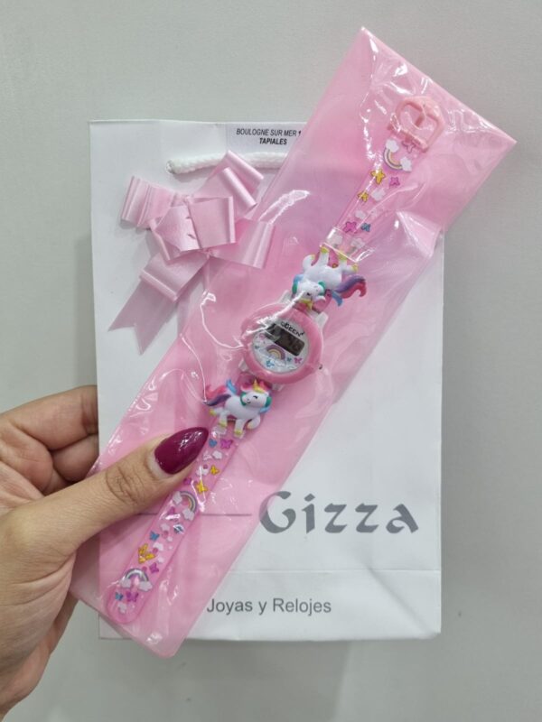RELOJ PARA NIÑA linea DIGITAL diseño "UNICORNIO"