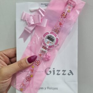 RELOJ PARA NIÑO LINEA DIGITAL CON FLOR