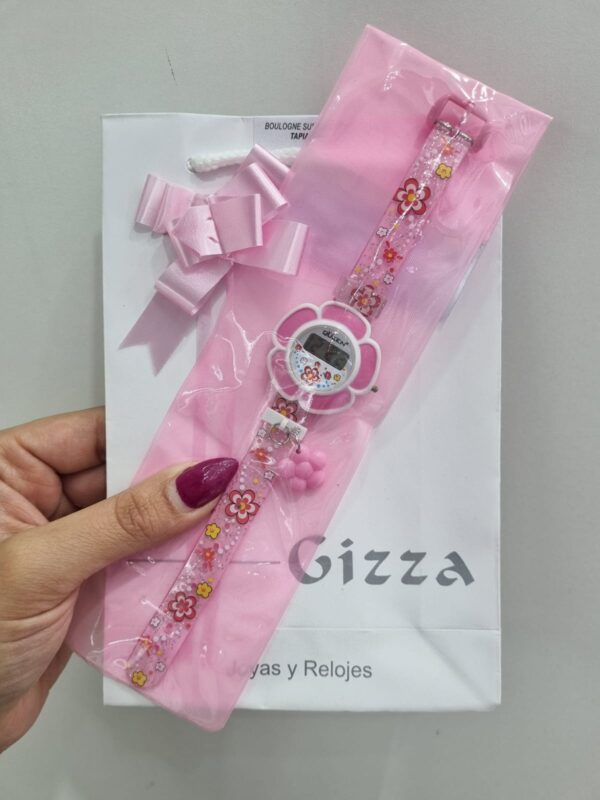 RELOJ PARA NIÑO LINEA DIGITAL CON FLOR