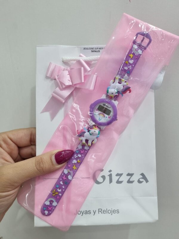 RELOJ PARA NIÑA linea DIGITAL diseño "UNICORNIO"
