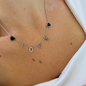 CONJUNTO de acero diseño "LOVE"