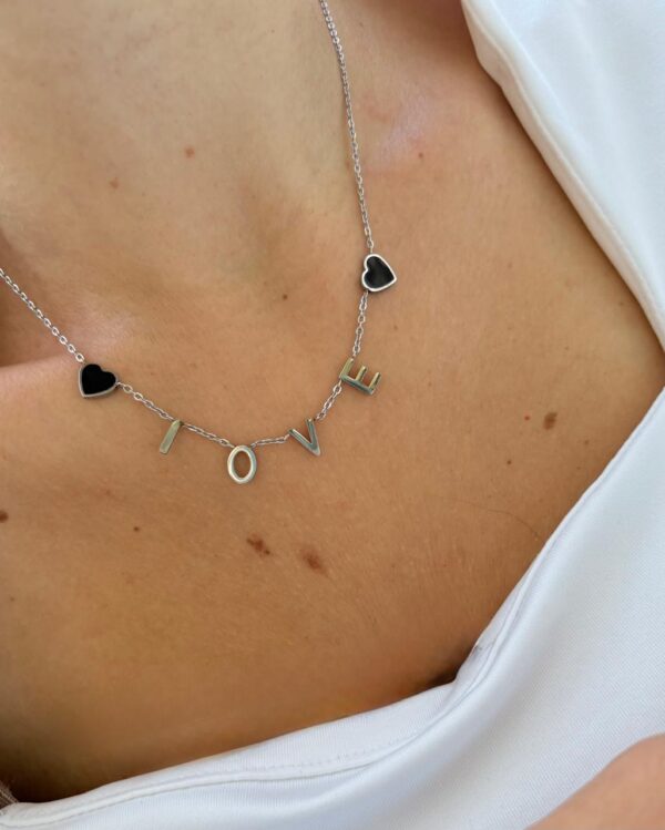 CONJUNTO de acero diseño "LOVE"