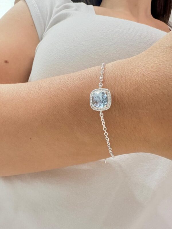 PULSERA de acero blanco diseño centro CUADRADO - Image 3