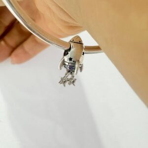 CHARMS de plata "COHETE ESPACIAL"