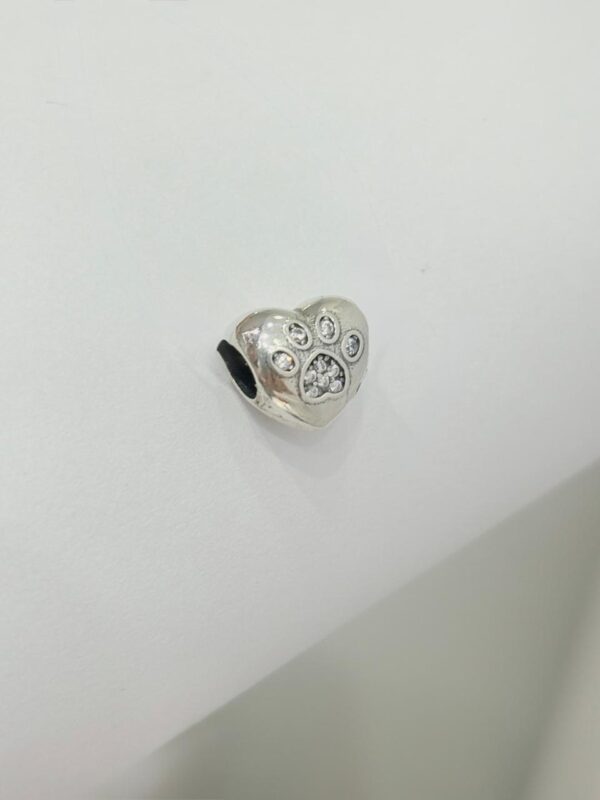 CHARMS de plata "CORAZÓN CON HUELLA"