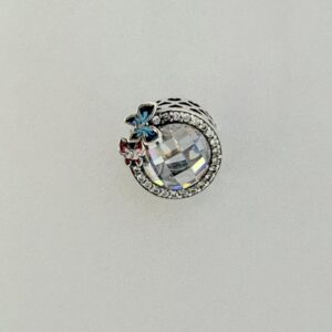 CHARMS de plata "PIEDRA CON MARIPOSAS"