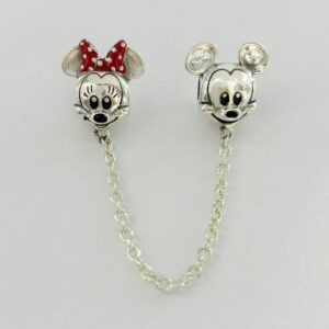 TRABA DE SEGURIDAD de plata 925 con MICKEY Y MINNIE