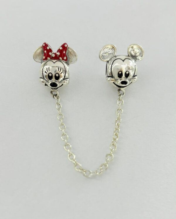 TRABA DE SEGURIDAD de plata 925 con MICKEY Y MINNIE