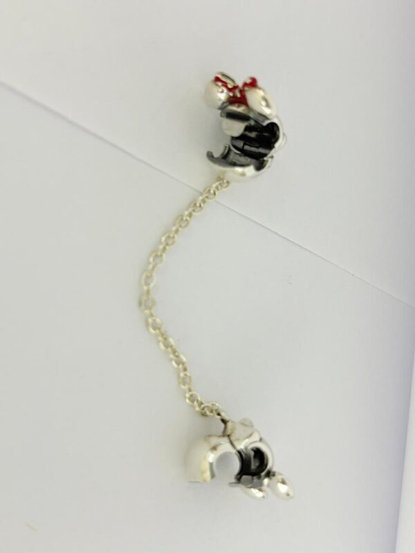 TRABA DE SEGURIDAD de plata 925 con MICKEY Y MINNIE - Image 4