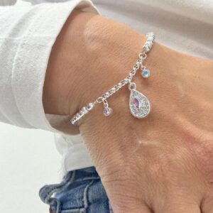 PULSERA de acero blanco modelo "GOTA"