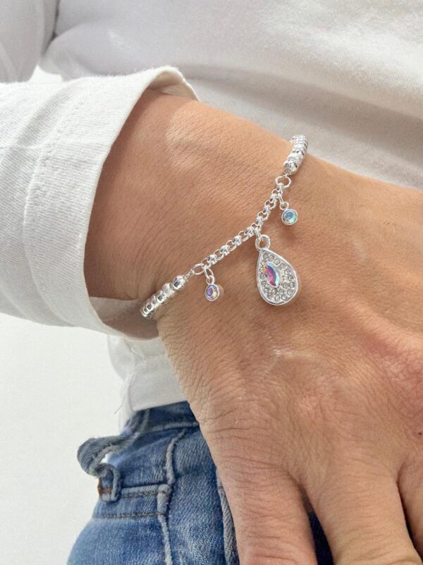 PULSERA de acero blanco modelo "GOTA"
