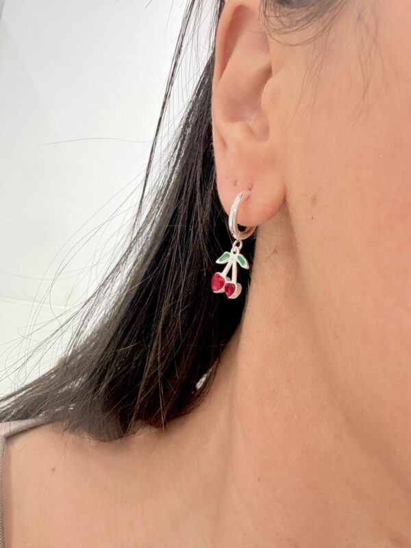 AROS de acero blanco diseño "Cherry"