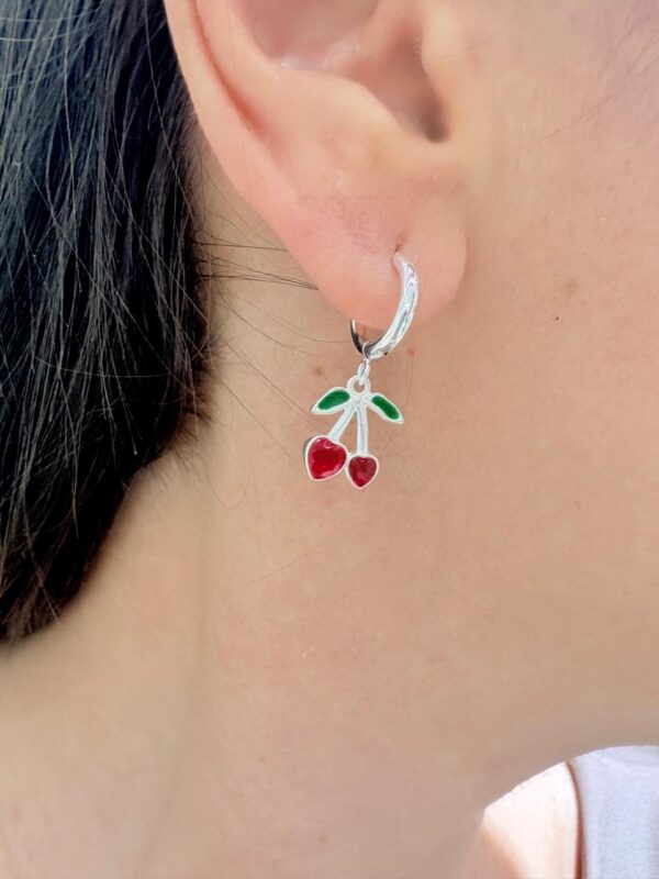 AROS de acero blanco diseño "Cherry" - Image 2