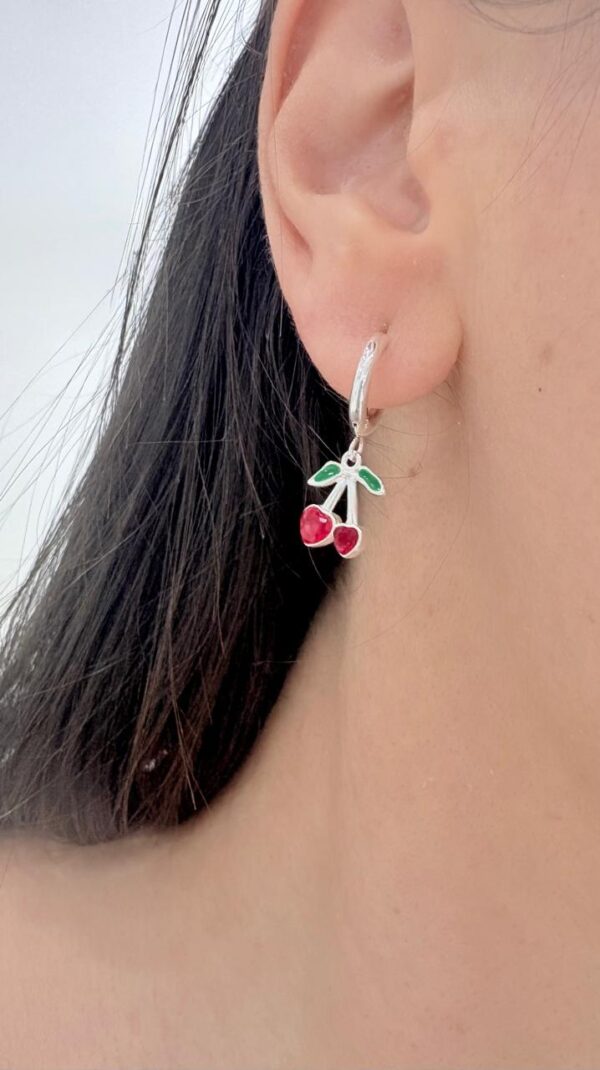 AROS de acero blanco diseño "Cherry" - Image 3